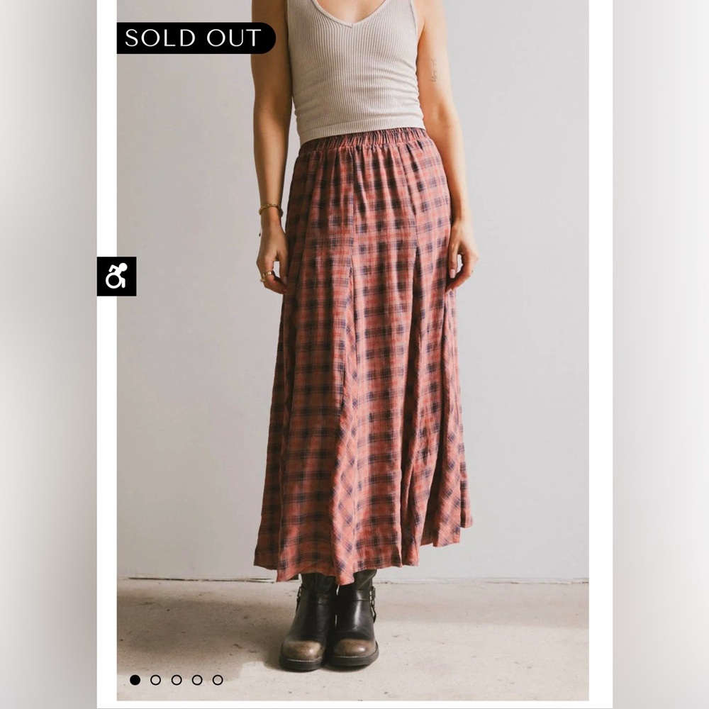Plaid Maxi Skirt BNWT